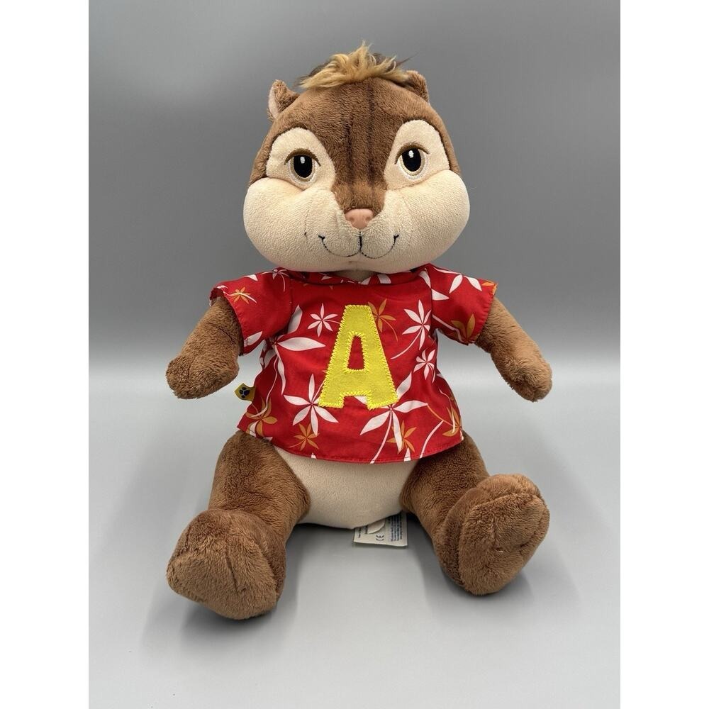Build A Bear Alvin And The Chipmunks ALVIN In Hawaiian Shirt Stuffed Plush 12"